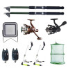 Set pescuit sportiv 2 lansete Ultra Carp 2.7m, proiector solar, 2 mulinete, 2 senzori cool angel